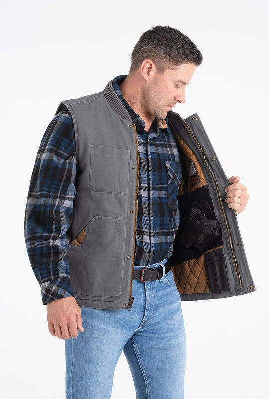 Men's Concealed Carry Canvas Cross Trail Vest image number 4