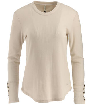 Women's Long Sleeve Waffle Knit Top