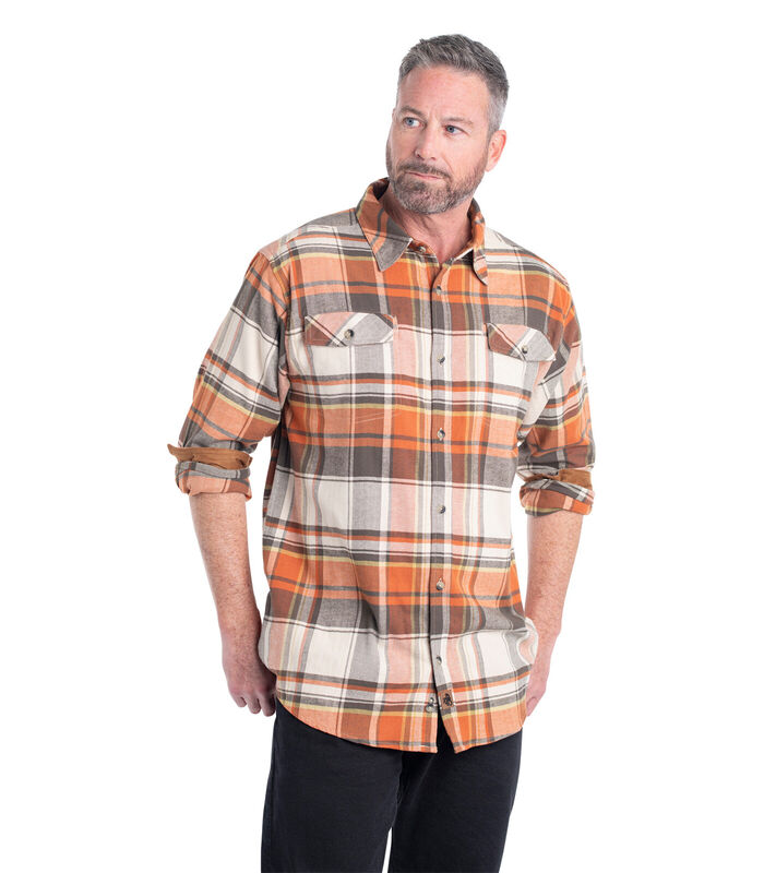 Men's Legendary Stretch Flannel Shirt Solid Heather image number 3