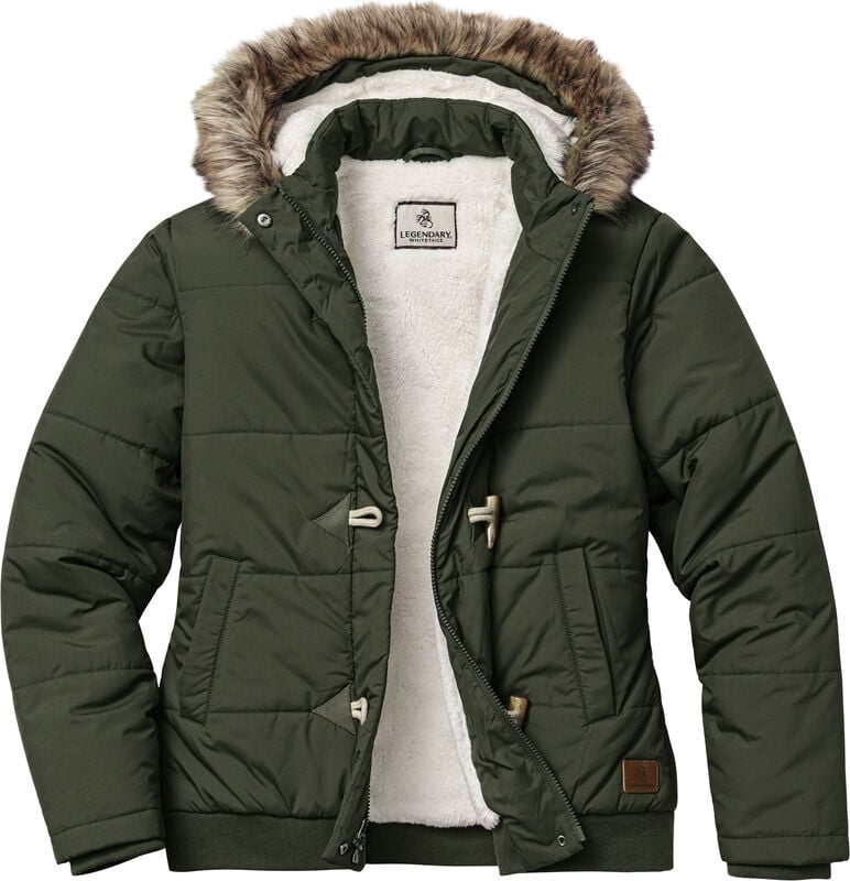 Women's Quilted Toggle Hooded Berber Lined Puffer Jacket image number 0