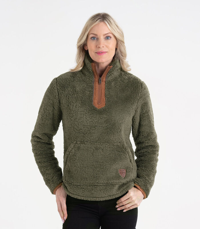 Women's Fuzzy Hide Fleece Pullover image number 2
