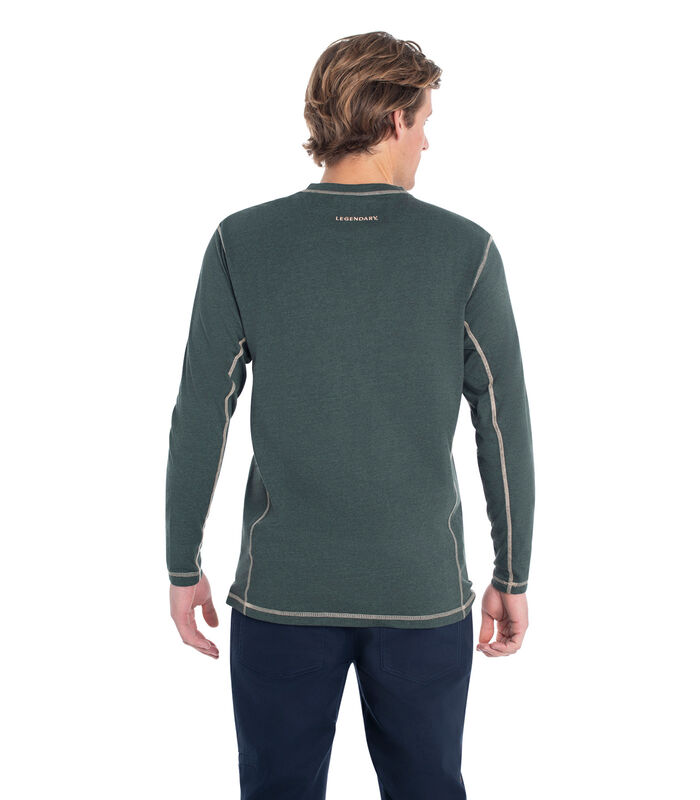Men's Maverick Slub Henley Long Sleeve Shirt image number 3