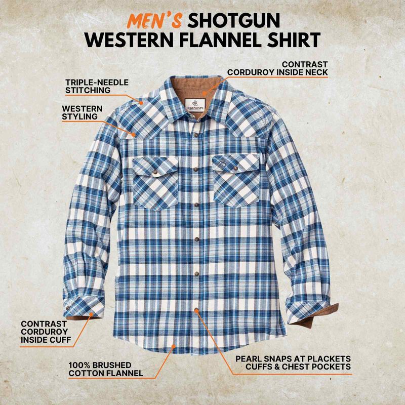 Men's Shotgun Western Flannel Shirt image number 2