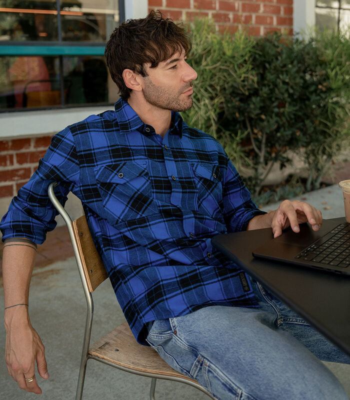 Men's Ridgeland Long Sleeve Flannel Lightweight Shirt image number 5
