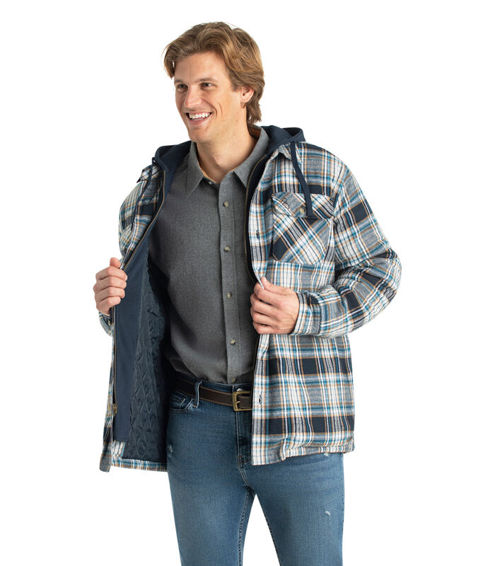 Men's Maplewood Hooded Flannel Shirt Jacket image number 3
