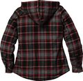 Women's Snap Front Open Country Sherpa Lined Hooded Shirt Jacket