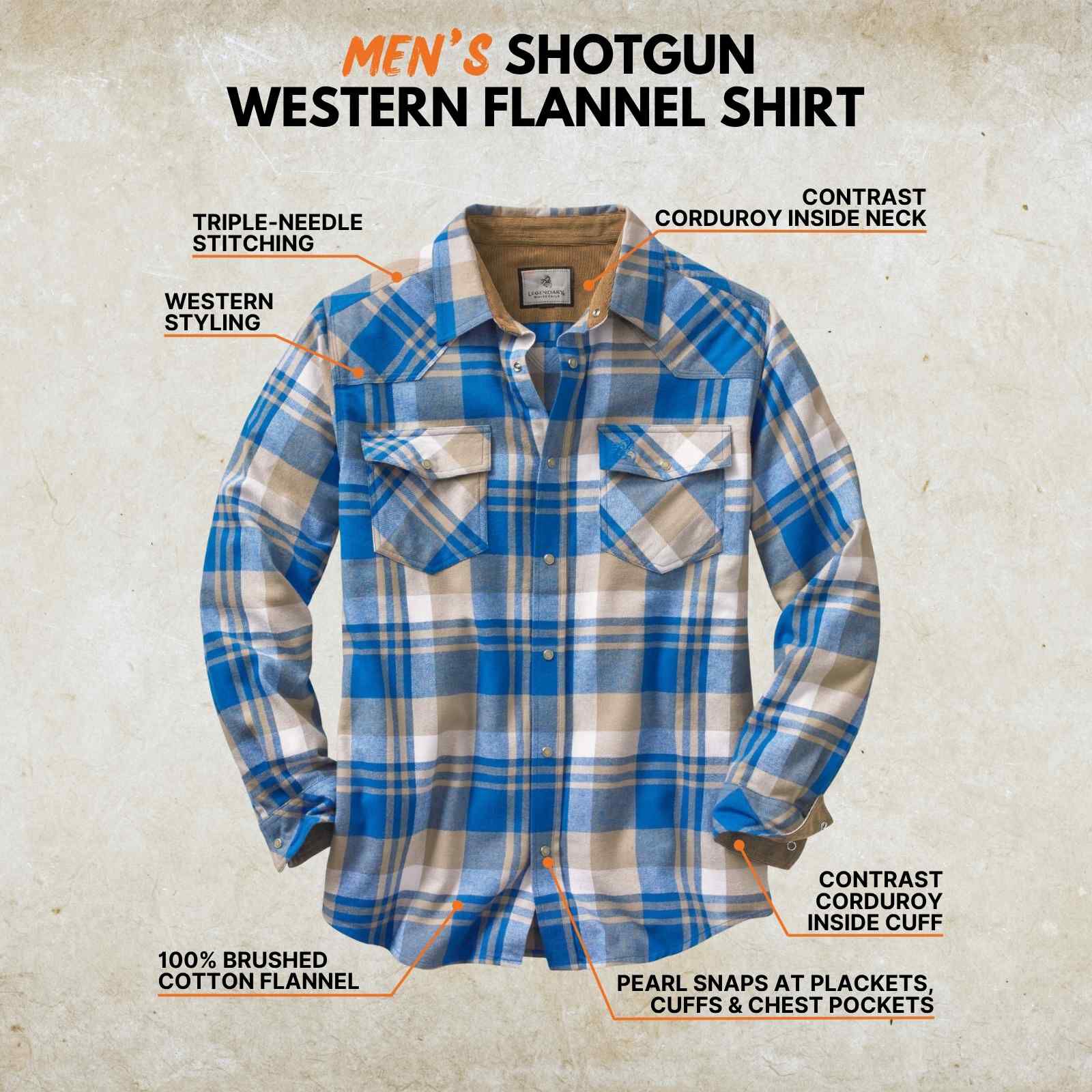 Men's Shotgun Western Flannel Shirt | Stylish Flannel Shirt For Men