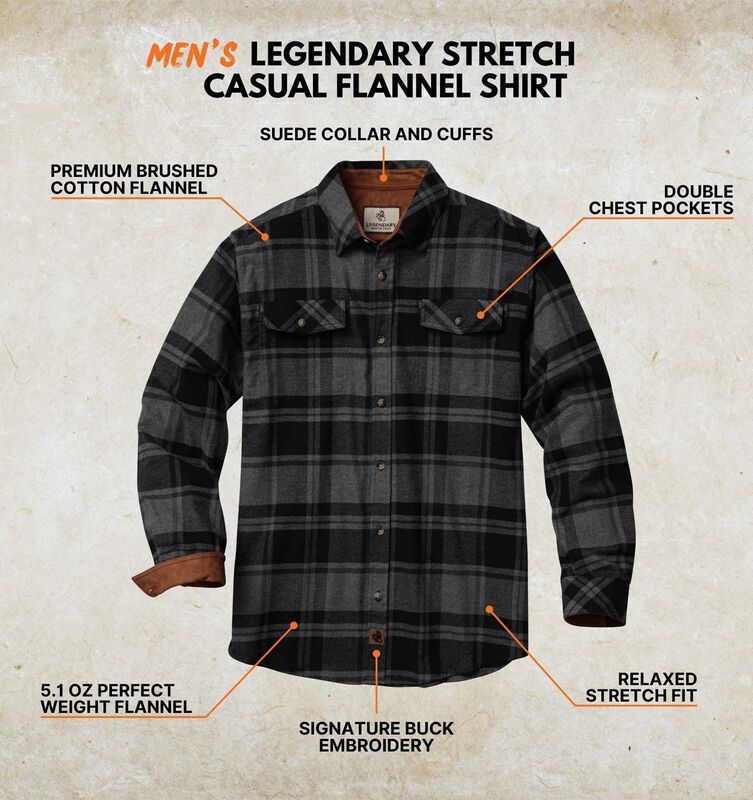 Men's Legendary Stretch Casual Flannel Shirt image number 2