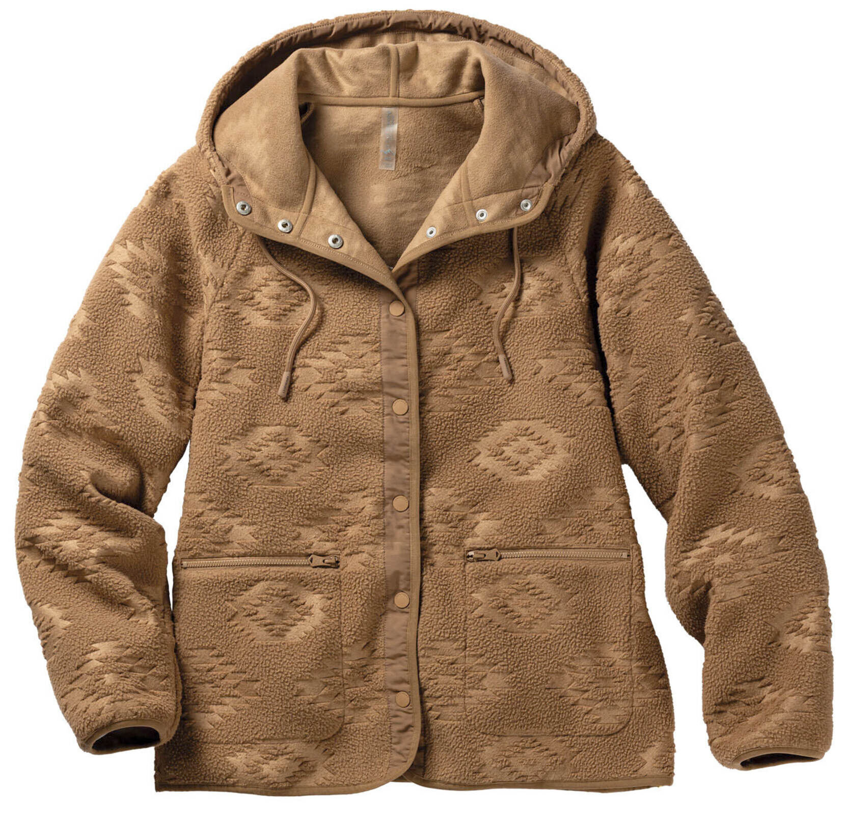 Women's snap front fleece jacket new arrivals