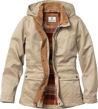 Women's Saddle Country Shirt Jacket with Removable Hood