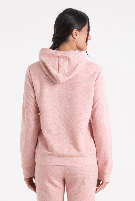Women's 1/2 Zip Performance Quilted Comfort Hoodie image number 3