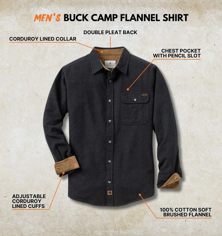 Men's Buck Camp Flannel Shirt image number 2