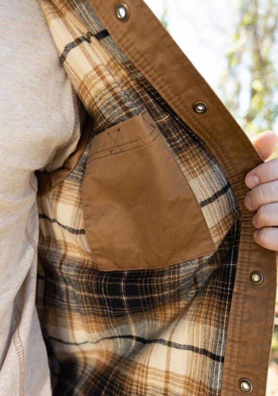 Men's Quilted Journeyman Flannel Lined Shirt Jacket image number 4