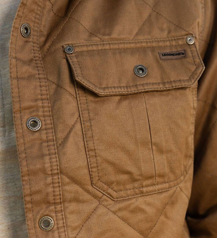 Men's Quilted Journeyman Flannel Lined Shirt Jacket image number 3