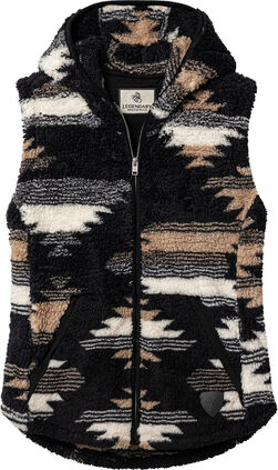 Women's Fuzzy Hide Fleece Hooded Vest