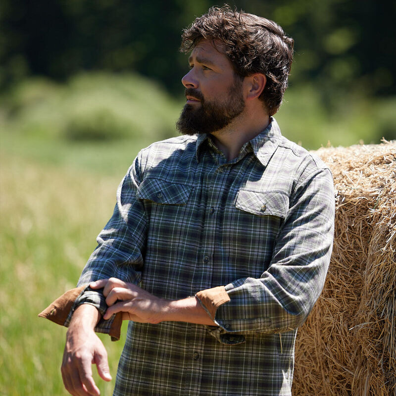 Men's Legendary Stretch Flannel Shirt Solid Heather image number 2