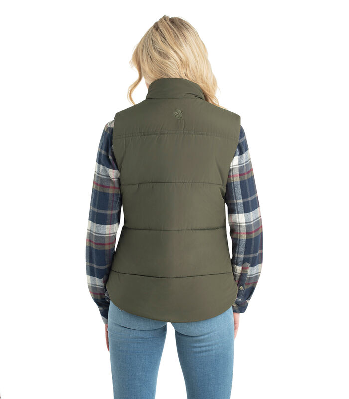 Women's Quilted Toggle Puffer Vest image number 4