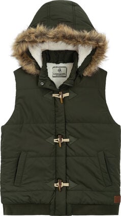 Women's Quilted Toggle Hooded Puffer Vest