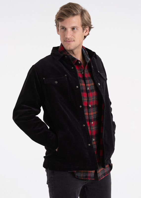 Men's Tough as Buck Flannel Lined Corduroy Shirt Jacket image number 4