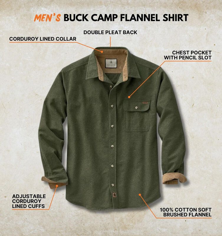 Men's Buck Camp Flannel Shirt image number 4