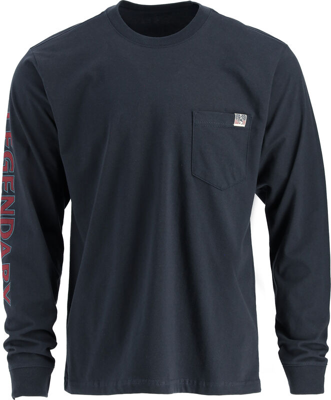 Men's Flag Stag LS T Shirt Made in the USA image number 1