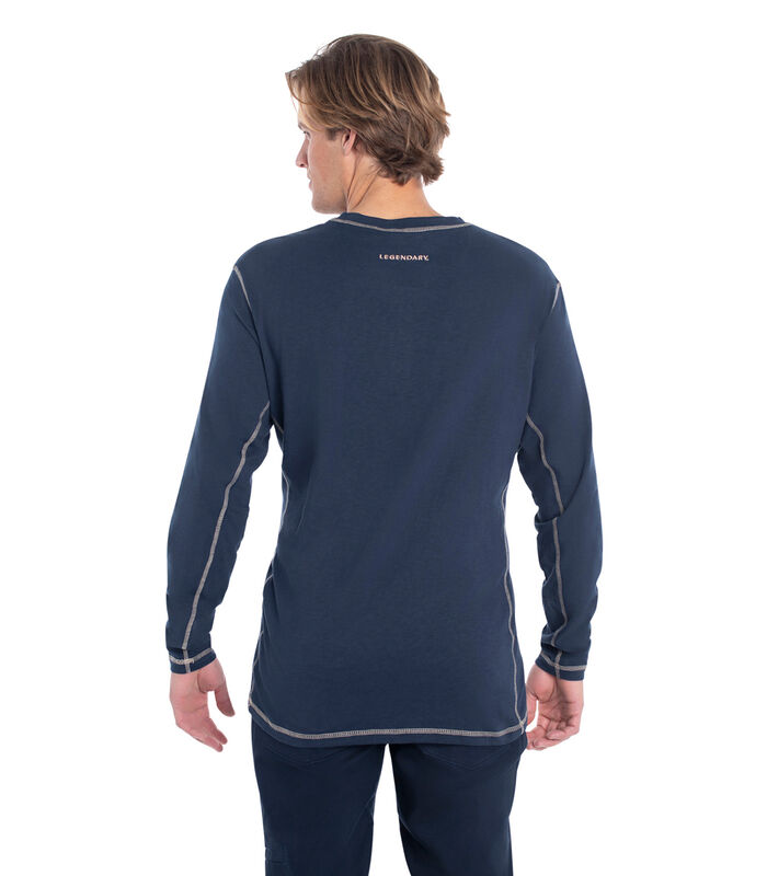 Men's Maverick Slub Henley Long Sleeve Shirt image number 4