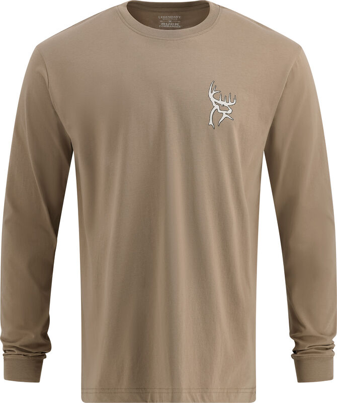 Men's Buck Commander Camo Filled Flag Long Sleeve Shirt image number 1