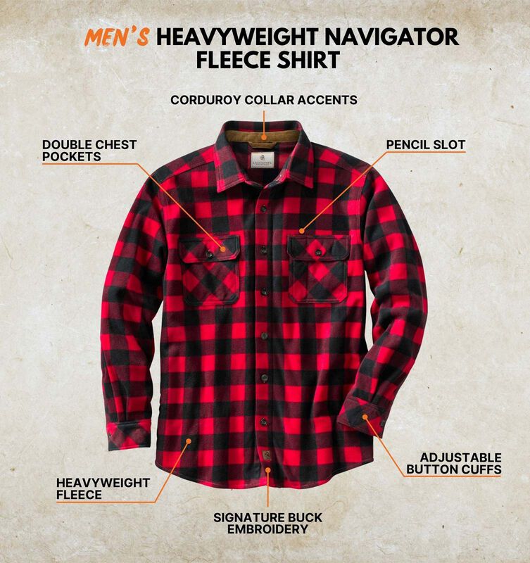 Men's Heavyweight Navigator Fleece Shirt image number 2