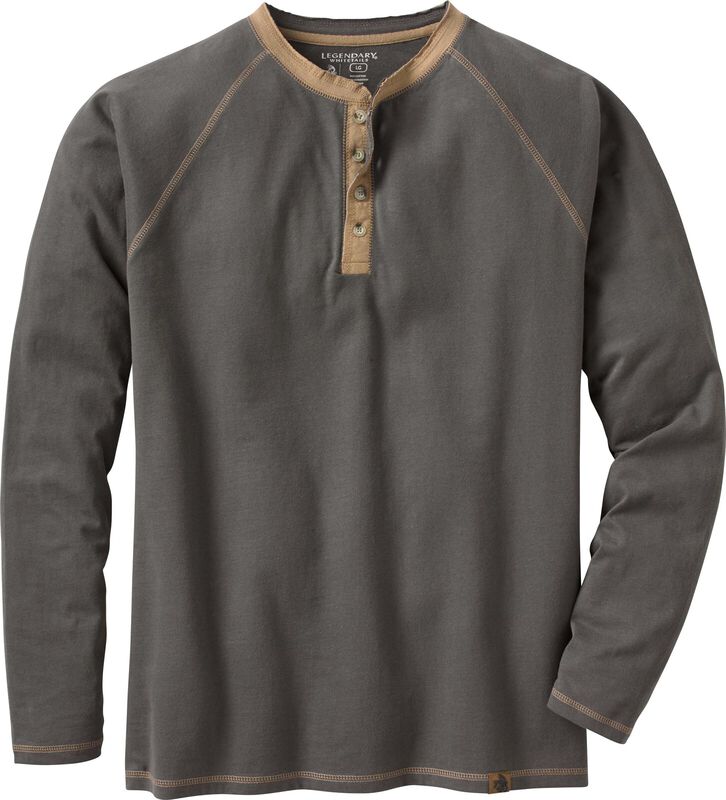 Men's Recluse Raglan Henley Long Sleeve Shirt image number 0