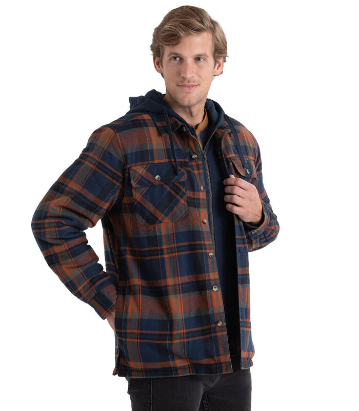 Men's Maplewood Hooded Flannel Shirt Jacket image number 3