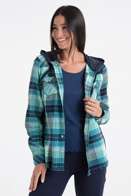 Women's Lumber Jane Hooded Flannel Shirt image number 2