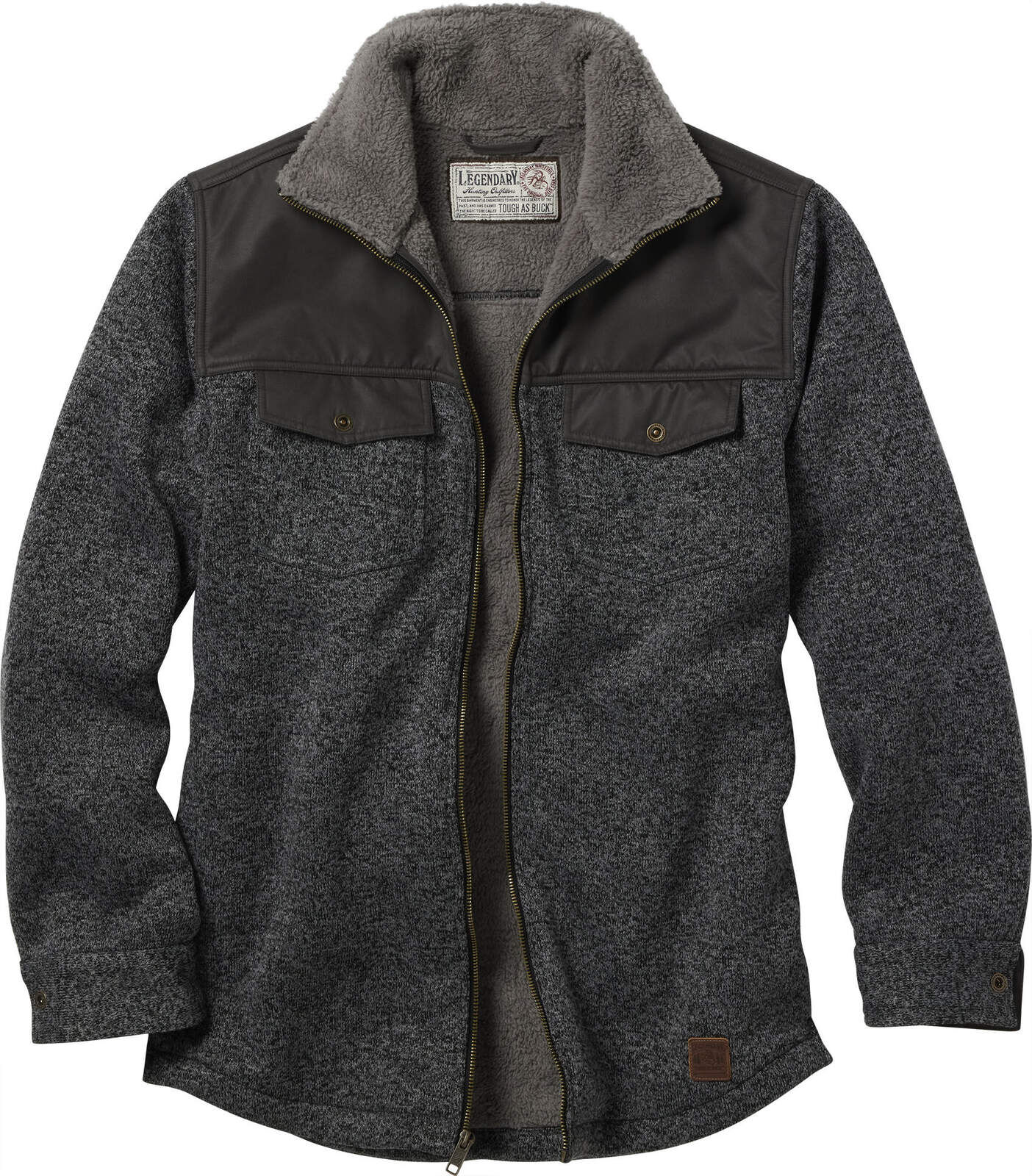 Legendary whitetails men's silent hide sweater fleece button up outlet