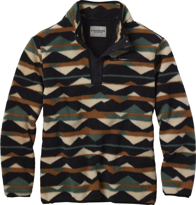 Legendary Outdoors Men's Sherpa Fleece Snap Up Pullover image number 0