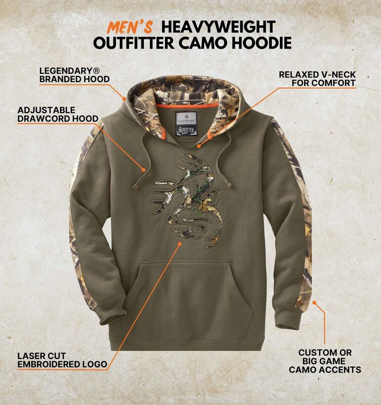 Men's Heavyweight Outfitter Camo Hoodie image number 2