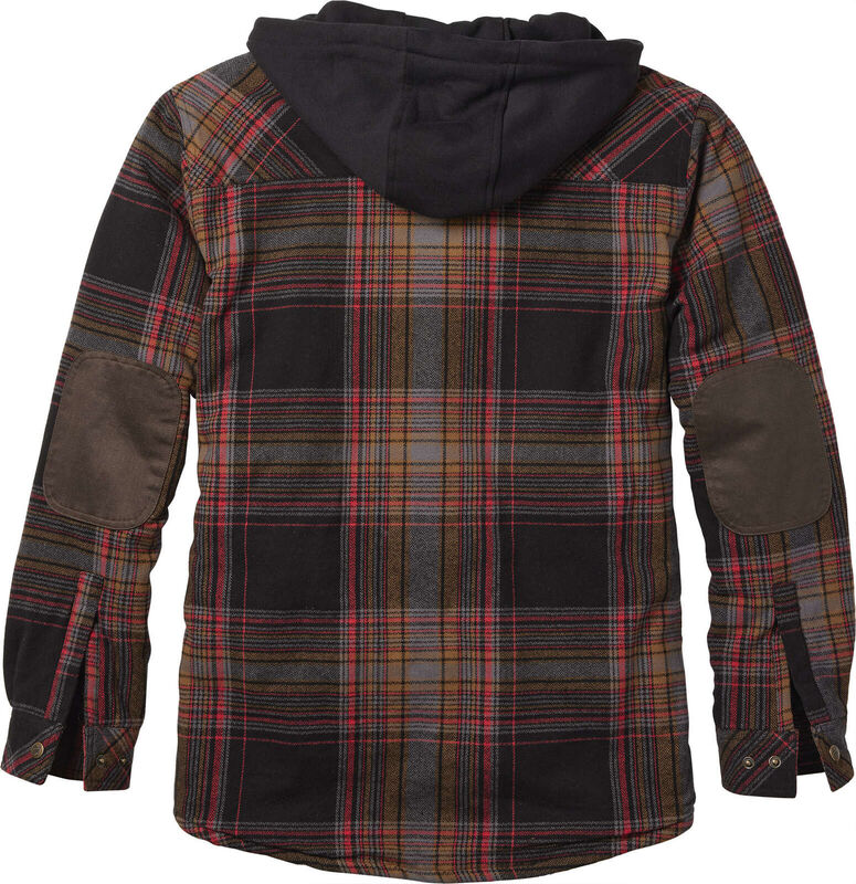 Men's Camp Night Berber Lined Hooded Flannel Shirt Jacket image number 1