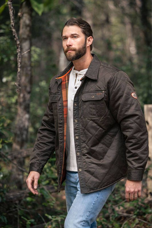 Men's Quilted Journeyman Flannel Lined Shirt Jacket image number 2