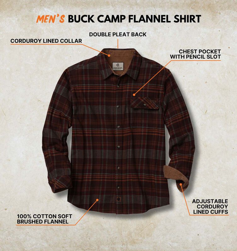 Men's Buck Camp Flannel Shirt image number 2