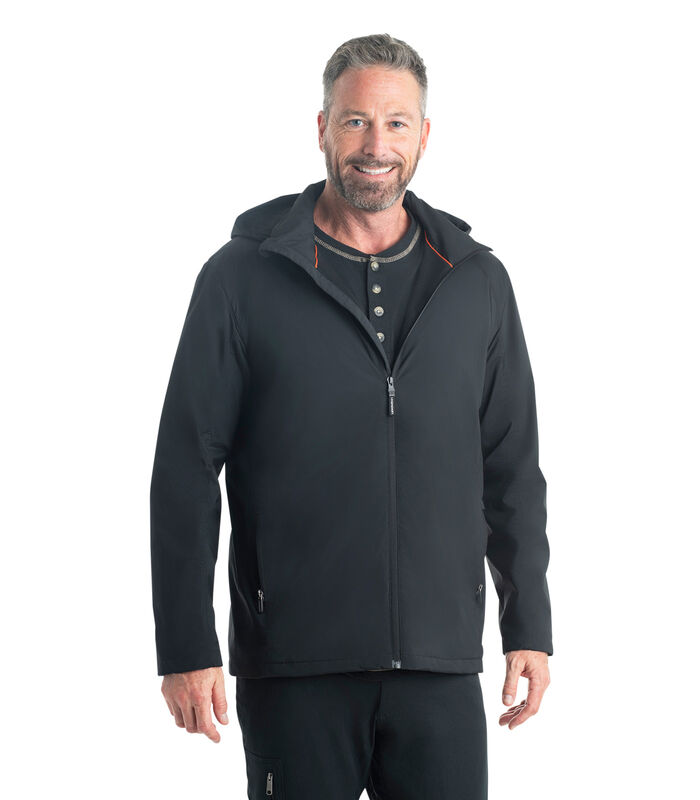 Men's Water Resistant Hooded Rain Jacket image number 2