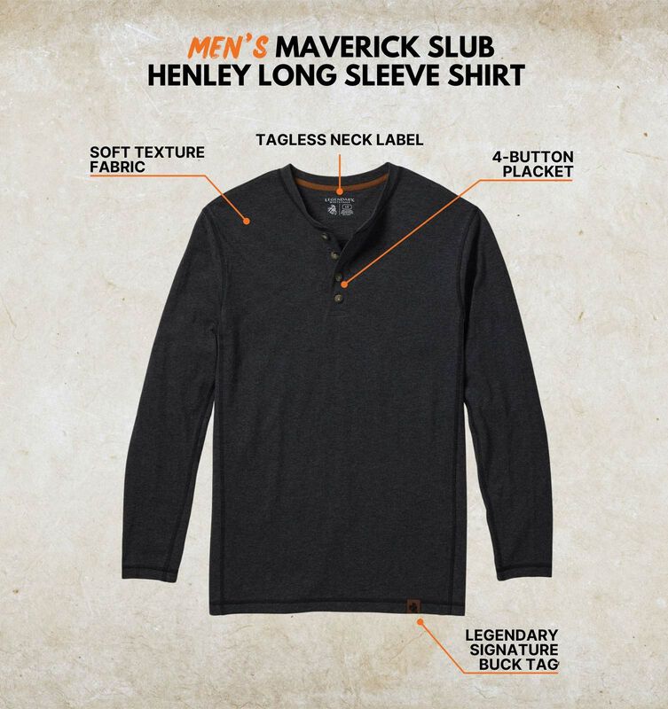 Men's Maverick Slub Henley Long Sleeve Shirt image number 2