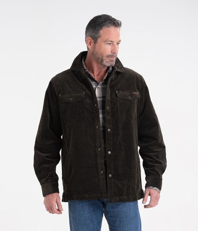 Men's Tough as Buck Flannel Lined Corduroy Shirt Jacket image number 3