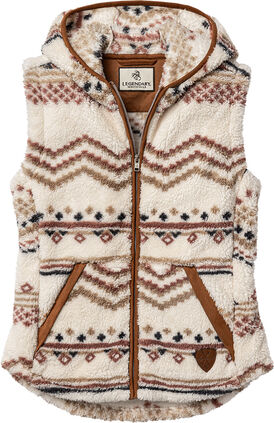 Women's Fuzzy Hide Fleece Hooded Vest