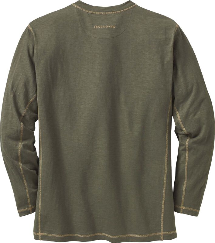 Men's Maverick Slub Henley Long Sleeve Shirt image number 1