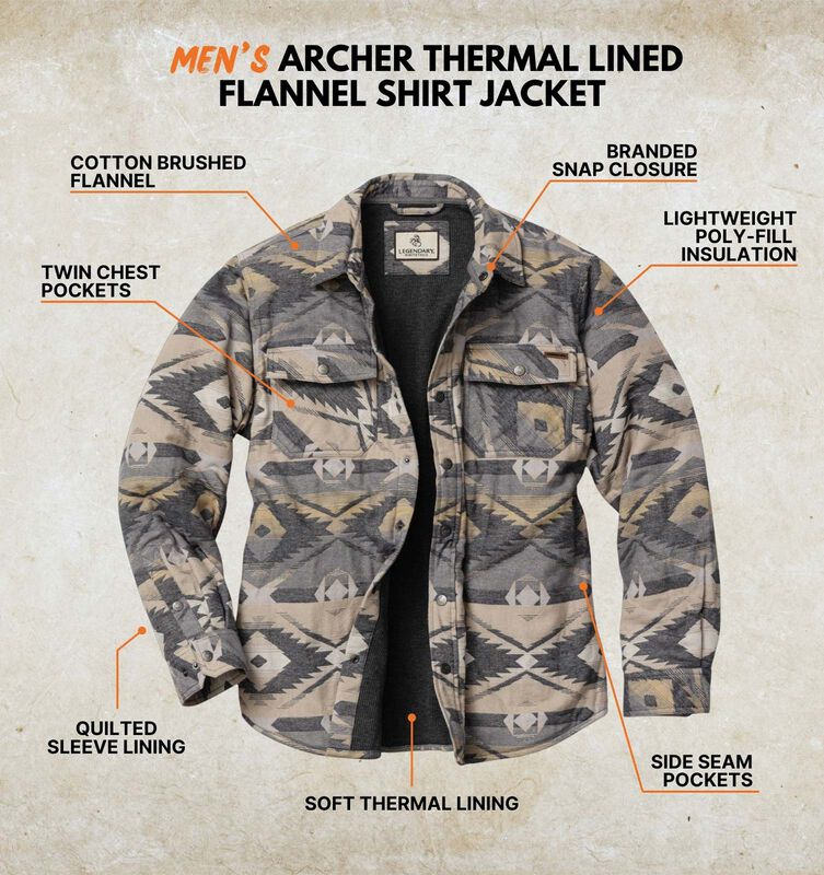 Men's Archer Thermal Lined Flannel Shirt Jacket image number 2
