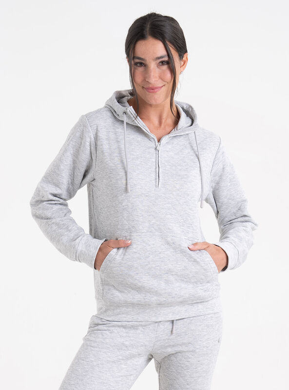 Women's Half Zip Performance Quilted Comfort Hoodie image number 2