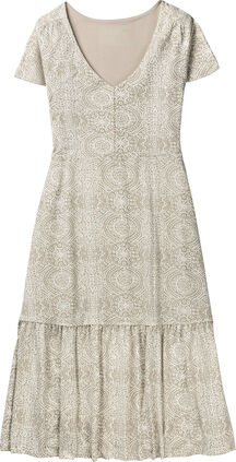 Women's Printed Knit Midi Short Sleeve Dress