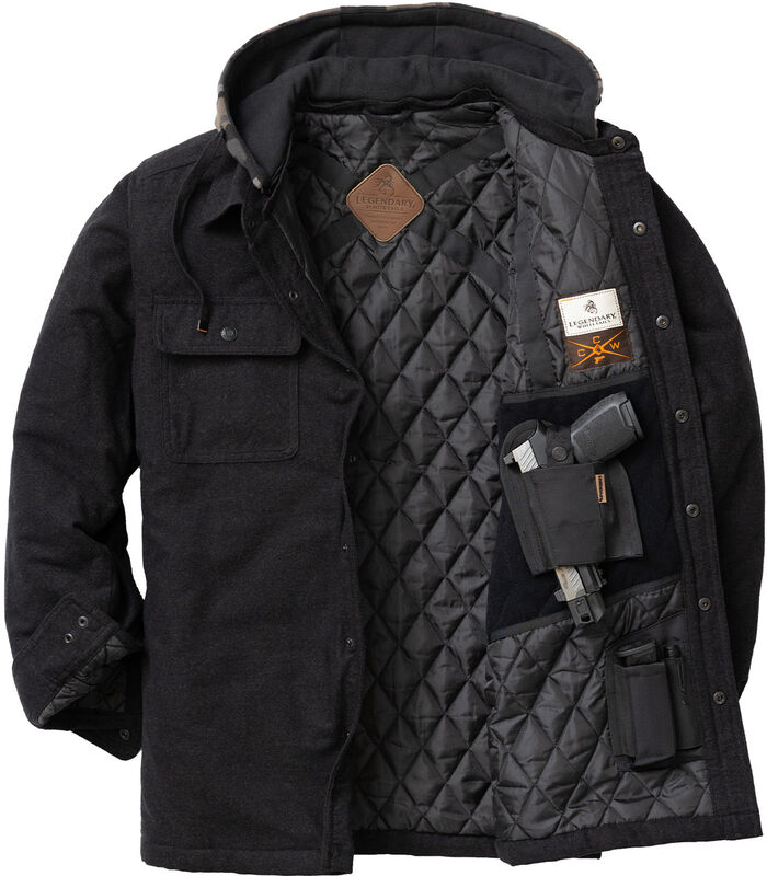 Men's Concealed Carry Maplewood Hooded Shirt Jacket image number 1