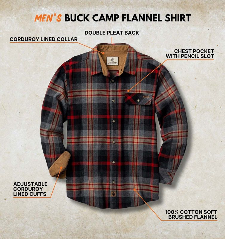 Men's Buck Camp Flannel Shirt image number 2
