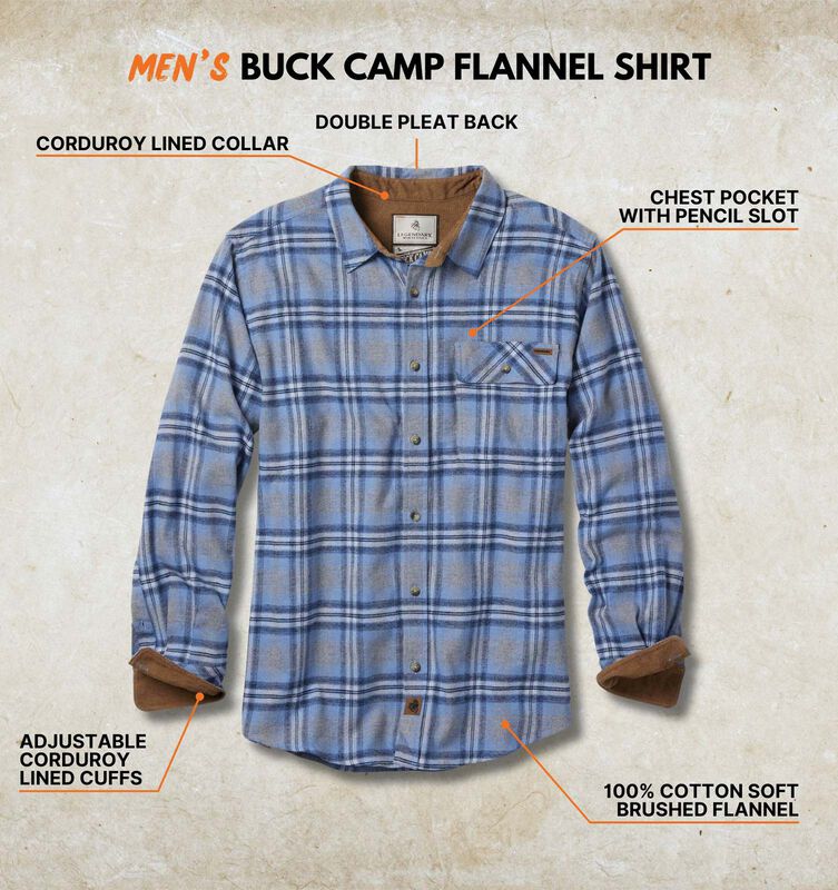 Men's Buck Camp Flannel Shirt image number 4