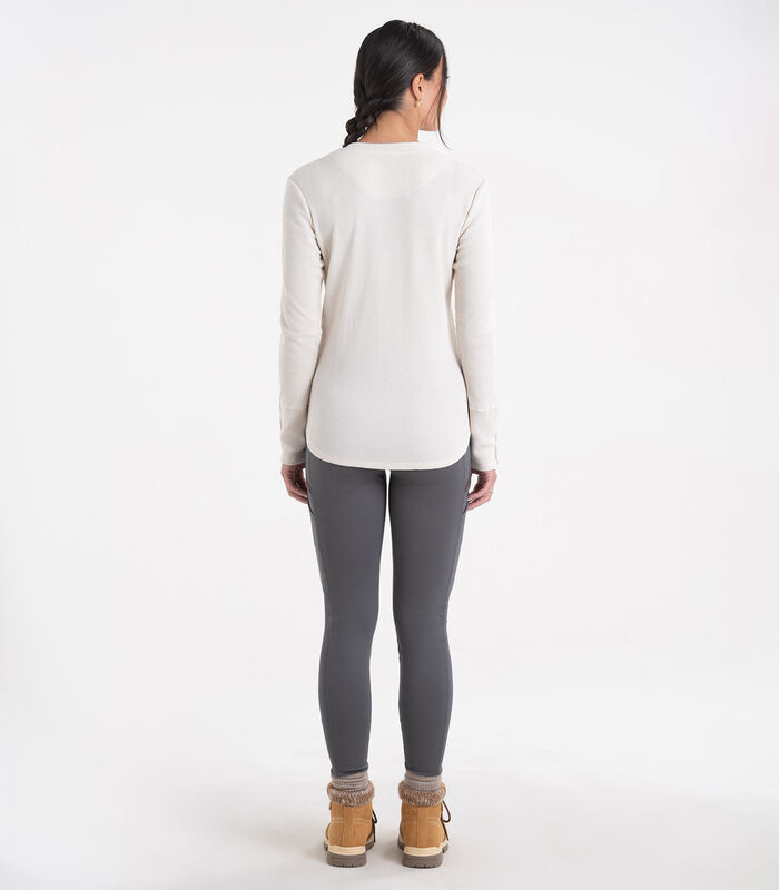 Women's Long Sleeve Waffle Knit Top image number 3