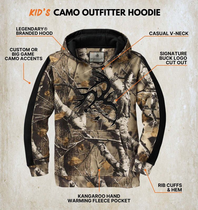 Kids Outfitter Camo Hoodie Sweatshirt image number 1